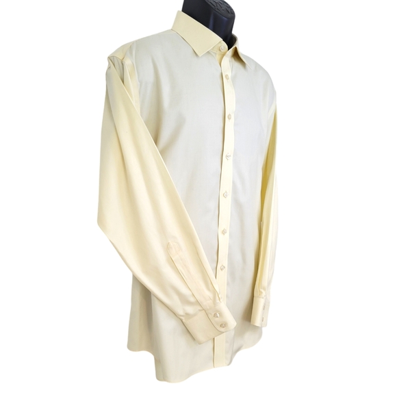 Charles Tyrwhitt Long Sleeve Button Down Dress Shirt sz 17/35 (yellow)‎ - Picture 1 of 6